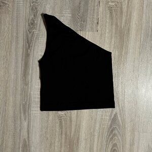 NWOT - New Day Ribbed One Shoulder Crop Top
